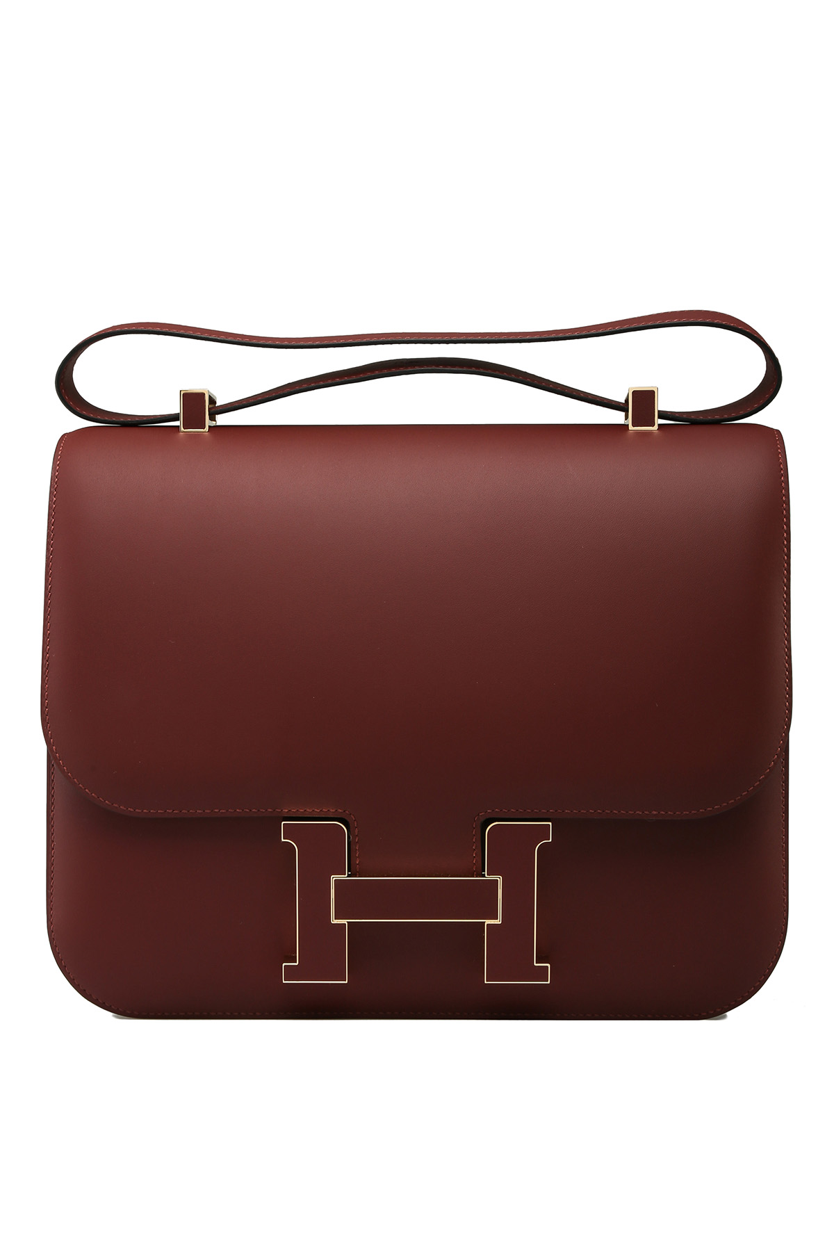 Hermès Constance Cartable Veau Shadow Sombrero H Red Rouge H Box